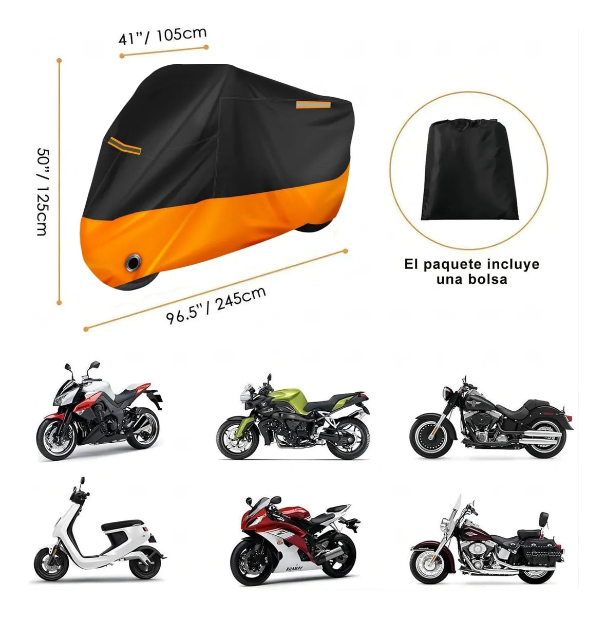 FUNDA IMPERMEABLE PARA MOTO