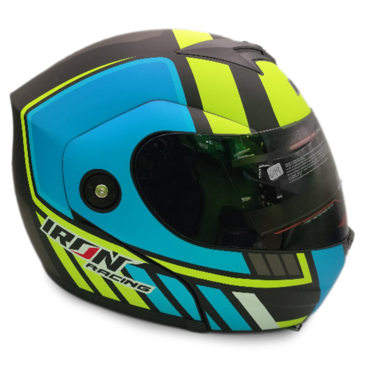 CASCO IRON RACING RAYA AZUL
