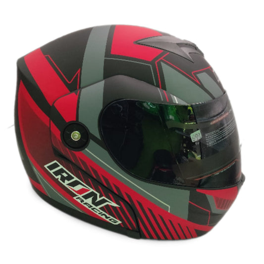 CASCO IRON RACING RAYA ROJO