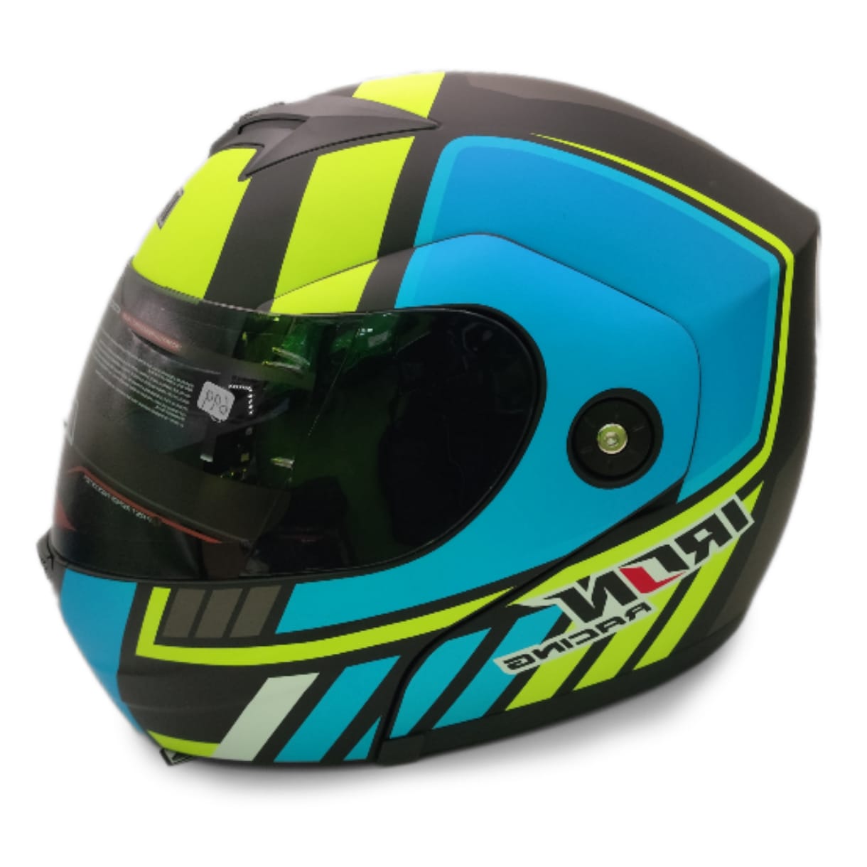 CASCO IRON RACING RAYA AZUL