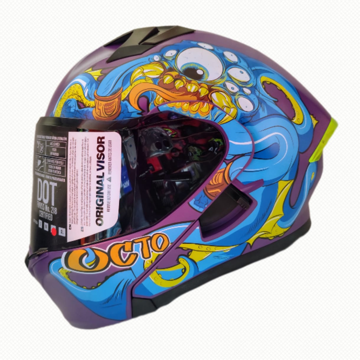 CASCO LEVIATAN LILA/AZUL